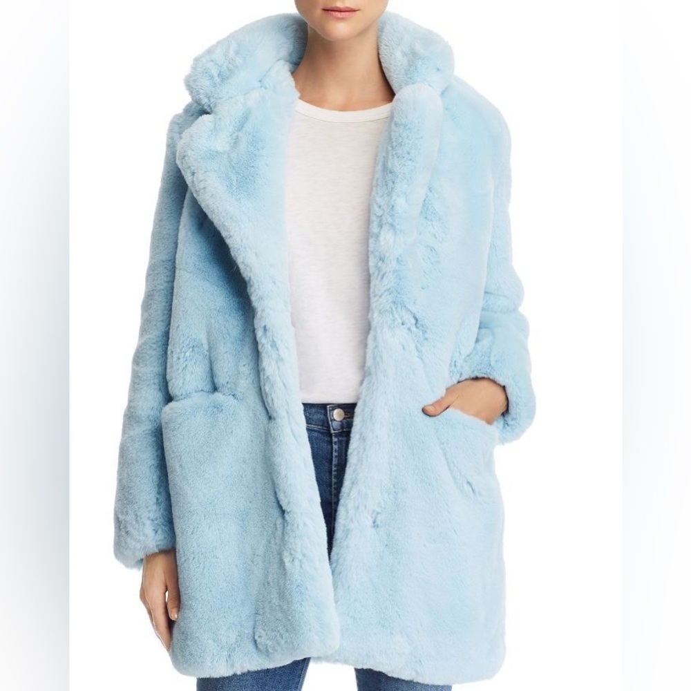 Apparis Faux Fur Sophie Coat Light Blue S